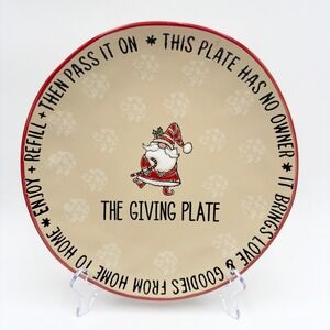 The Giving Plate Spectrum Designz Santa Holiday Christmas Ceramic 10"‎